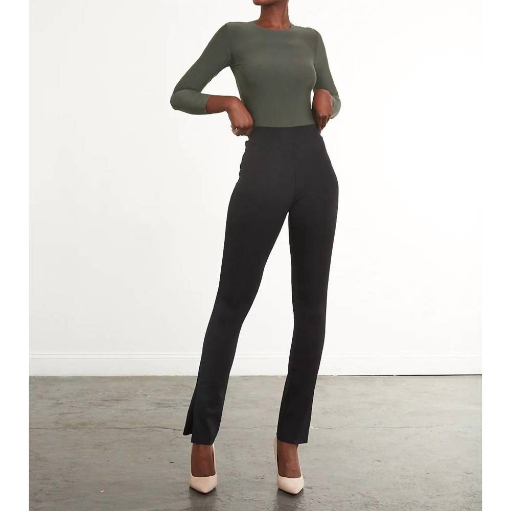 NEW COMMANDO ceo neoprene side-zip pants in black